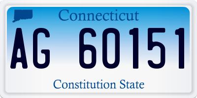 CT license plate AG60151