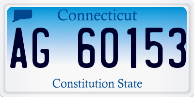 CT license plate AG60153