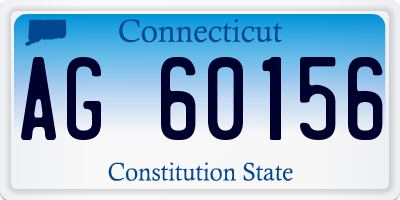 CT license plate AG60156