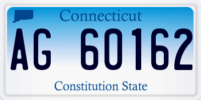 CT license plate AG60162