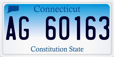 CT license plate AG60163