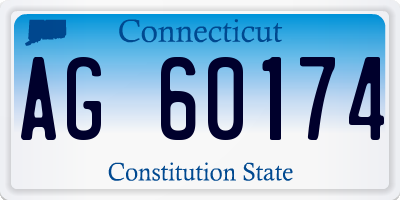 CT license plate AG60174