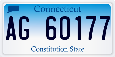 CT license plate AG60177