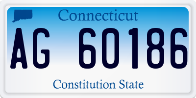 CT license plate AG60186