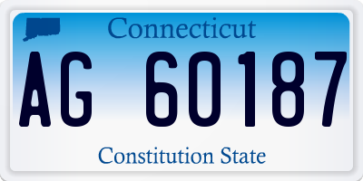 CT license plate AG60187