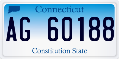CT license plate AG60188