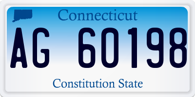 CT license plate AG60198