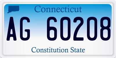 CT license plate AG60208