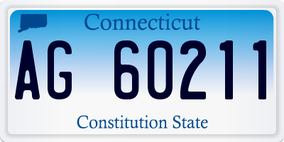 CT license plate AG60211