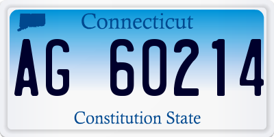 CT license plate AG60214