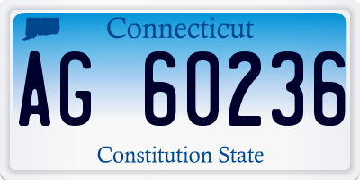 CT license plate AG60236