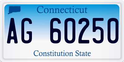 CT license plate AG60250