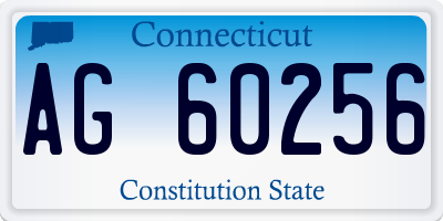 CT license plate AG60256