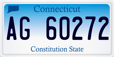 CT license plate AG60272