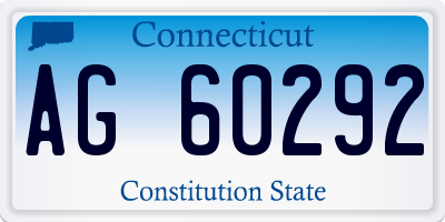 CT license plate AG60292