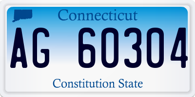 CT license plate AG60304
