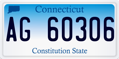 CT license plate AG60306