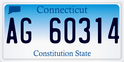 CT license plate AG60314