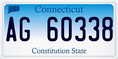 CT license plate AG60338