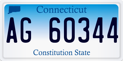 CT license plate AG60344