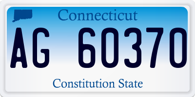 CT license plate AG60370