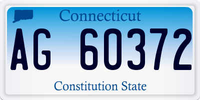 CT license plate AG60372