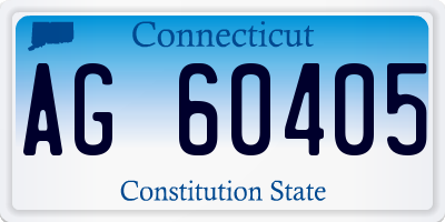 CT license plate AG60405