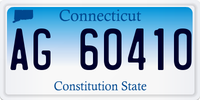 CT license plate AG60410