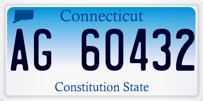 CT license plate AG60432