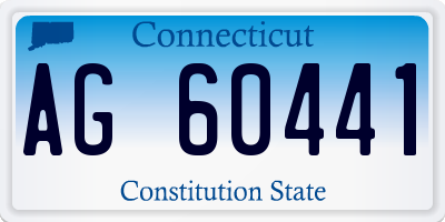 CT license plate AG60441