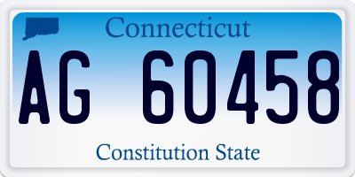 CT license plate AG60458