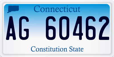 CT license plate AG60462