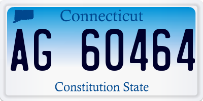 CT license plate AG60464