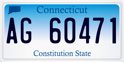 CT license plate AG60471