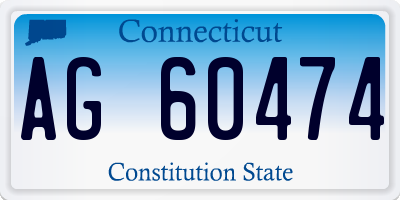 CT license plate AG60474