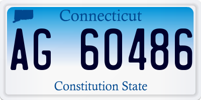 CT license plate AG60486