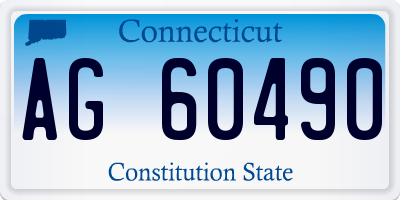 CT license plate AG60490