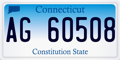 CT license plate AG60508