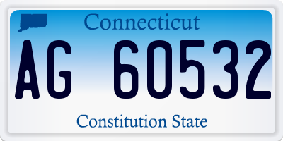 CT license plate AG60532
