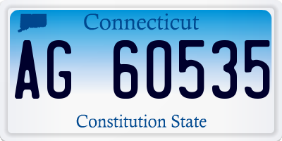 CT license plate AG60535