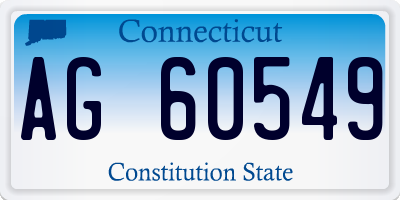CT license plate AG60549