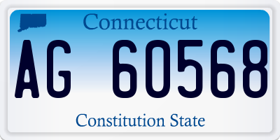CT license plate AG60568