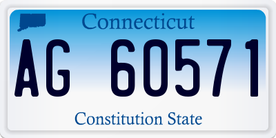 CT license plate AG60571