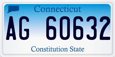 CT license plate AG60632