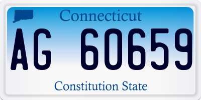CT license plate AG60659