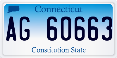 CT license plate AG60663
