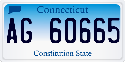 CT license plate AG60665