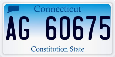 CT license plate AG60675
