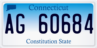 CT license plate AG60684