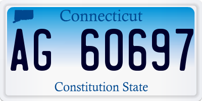 CT license plate AG60697